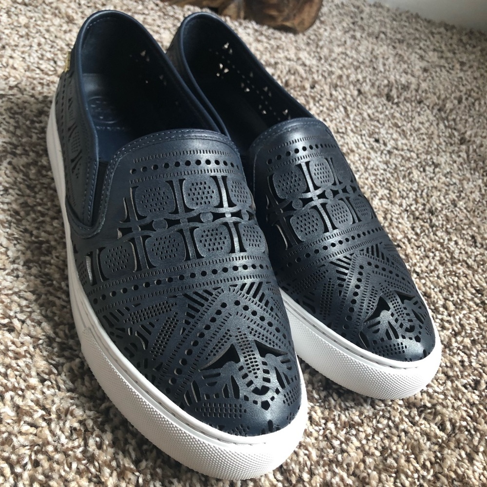 Tory Burch Navy Slip On Sneakers size 10.5
